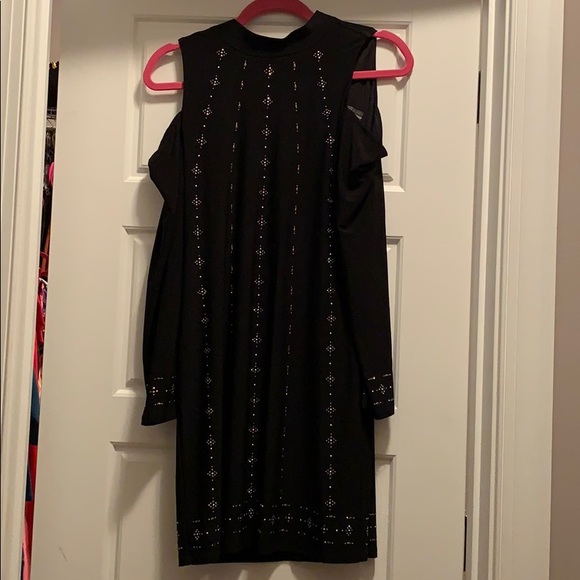 Black WHBM cold shoulder dress. - Picture 1 of 3